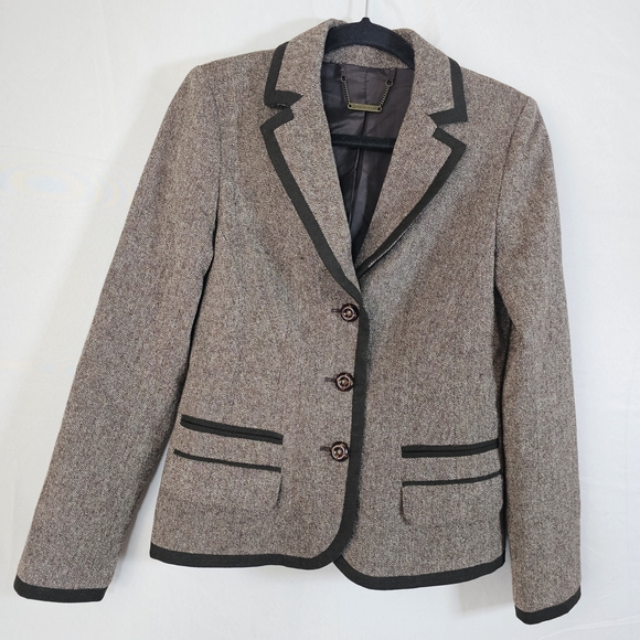 Trina Turk Jackets & Blazers - Trina Turk Wool Blend Brown Tweed‎ Suit sz 2 Made in California